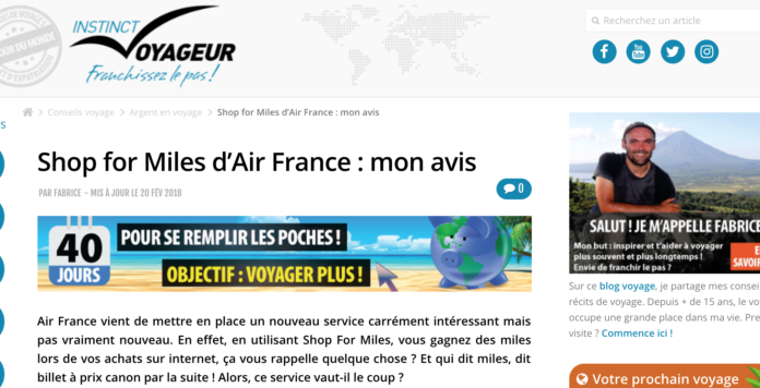 Shop for Miles Air France